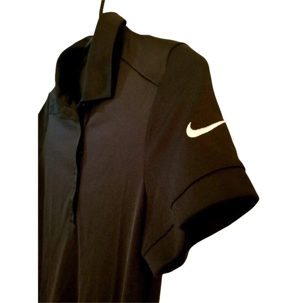 Nike Golf DRI-FIT Polo Women's Shirt Black Polyester Size S, PIT‎ TO PIT 17 IN